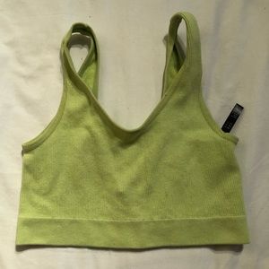 Green crop top